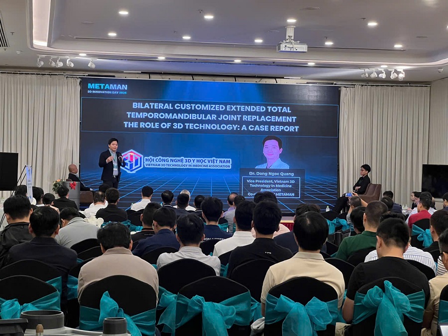 BS. Đồng Ngọc Quang - Phó chủ tịch Hội công nghệ 3D trong Y học Việt Nam chia sẻ về trường hợp ứng dụng công nghệ in 3D trong y tế.