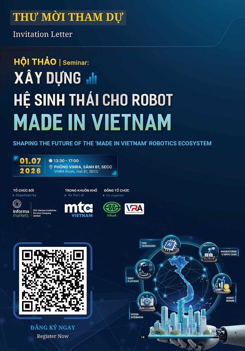 Hội thảo "Xây dựng hệ sinh thái cho Robot Made in Vietnam" 3 Hội thảo “Xây dựng hệ sinh thái cho Robot Made in Vietnam”