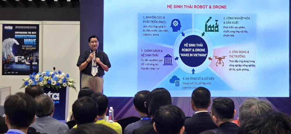 Phát triển hệ sinh thái cho Robot Made in Vietnam 1 PGS.TS . Le Hoai Quoc – Chu tich Hoi Tu dong hoa TP.HCM chia se goc nhin tong quan ve viec xay dung he sinh thai cho robot Viet Nam