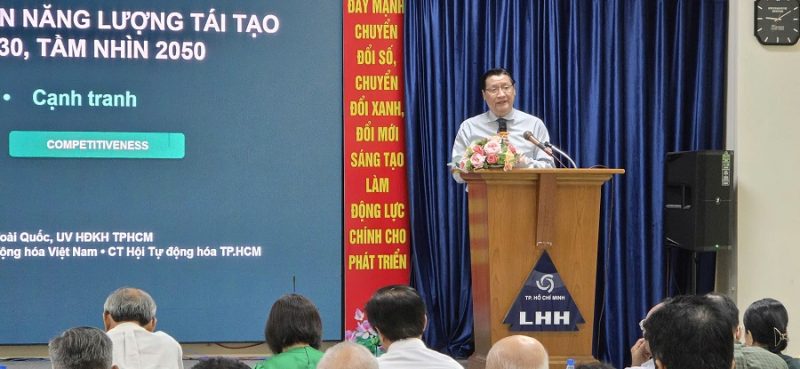 PGS.TS. Lê Hoài Quốc – Chủ tịch Hội Tự động hóa TPHCM trình bày bài tham luận