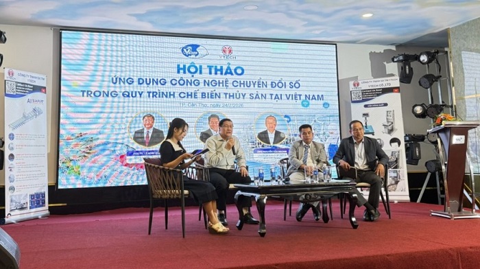 Phần tọa đàm trao đổi về chủ đề: “Ứng dụng công nghệ chuyển đổi số trong quy trình chế biến thủy sản tại Việt Nam”