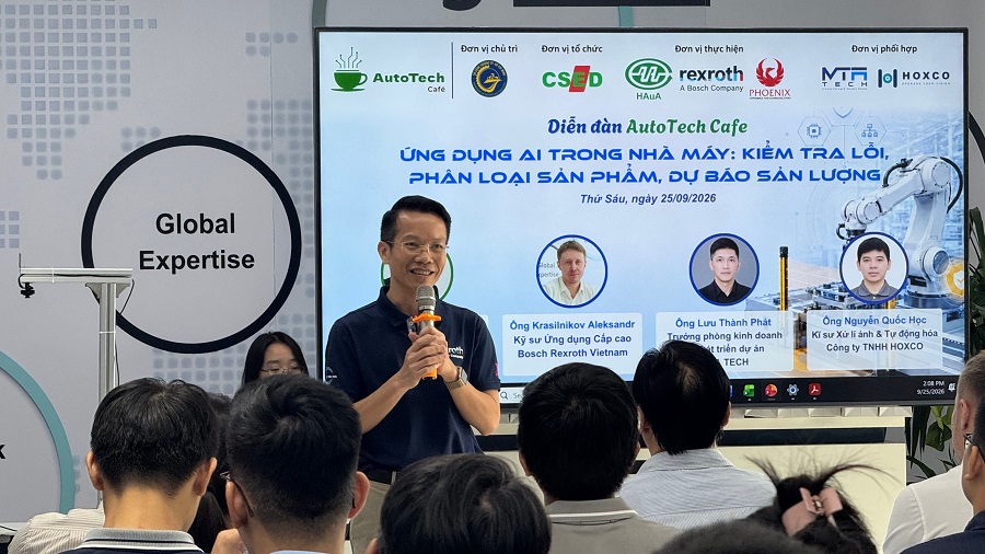 AutoTech Cafe kỳ 4: Ứng dụng AI trong sản xuất 1 Ong Le Van Hai – Tong Giam doc Bosch Rexroth Viet Nam